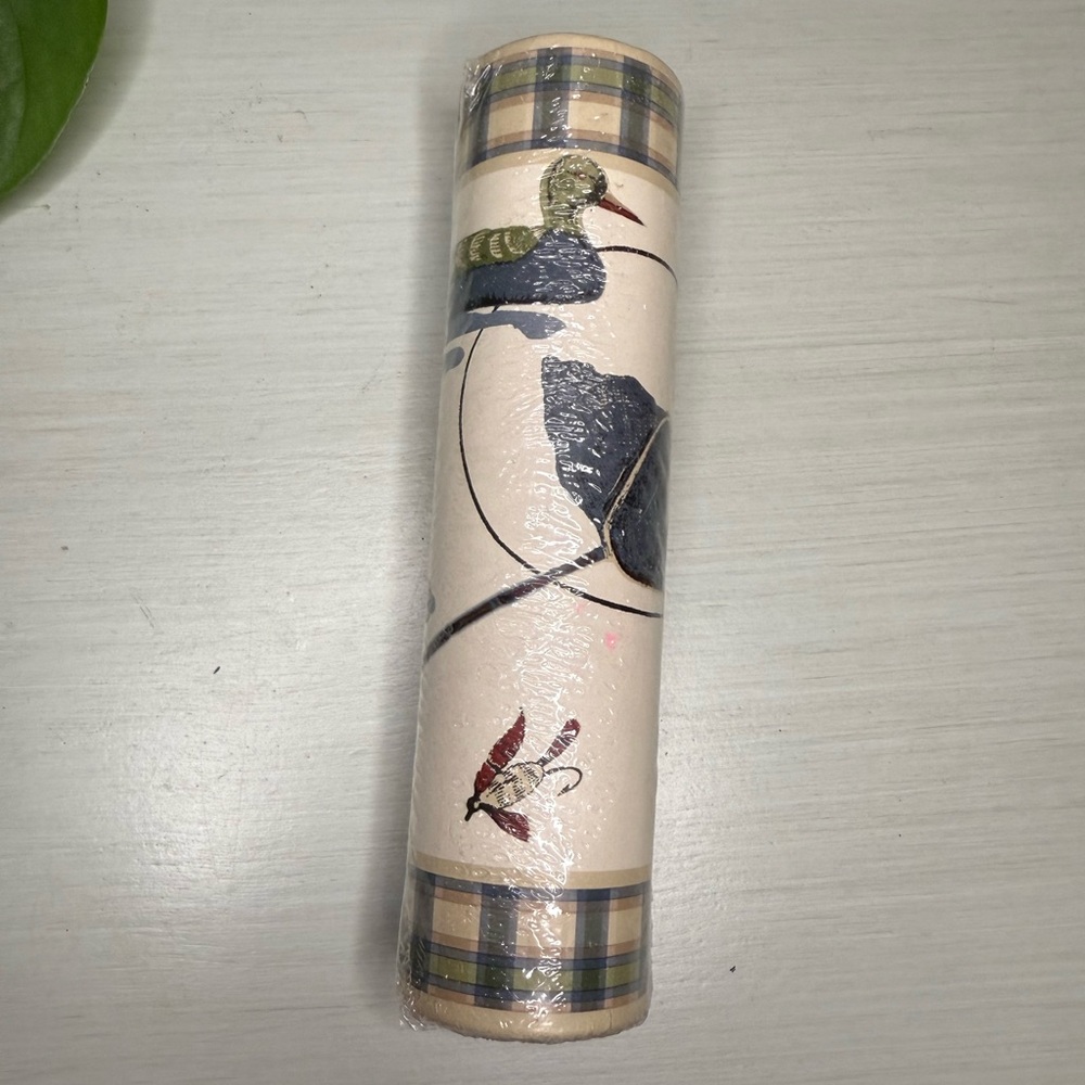 Gone Fishin’ Wall Paper Border | Prepasted | Vintage Hunting Lodge Lake House